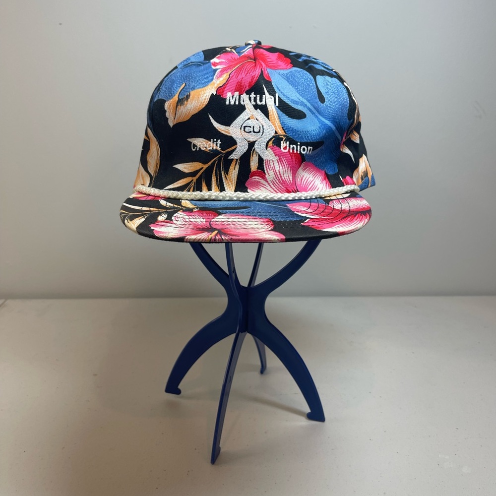 Vintage Tropical trucker hat SnapBack adjustable all over Hawaiian print